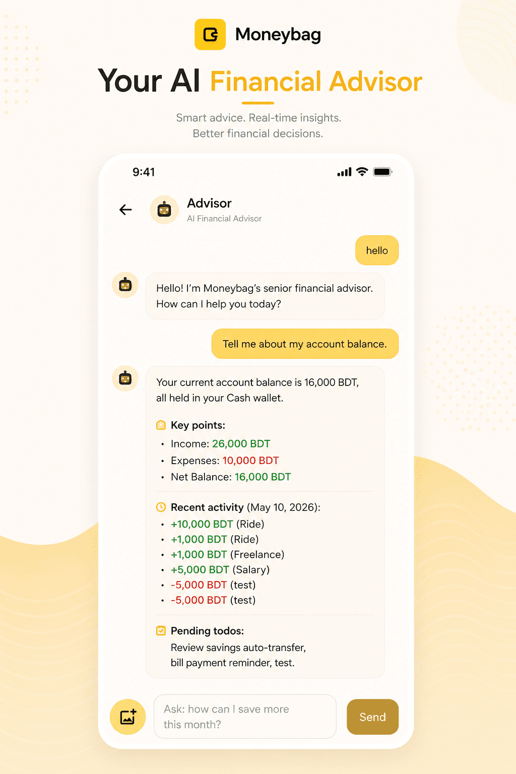 Moneybag AI Financial Advisor